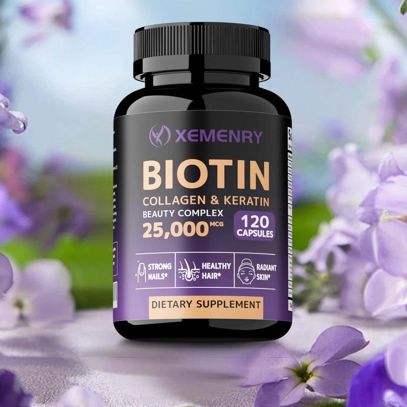 Biotin Collagen & Keratin 25,000mcg - Hair, Skin, Nails, Bone