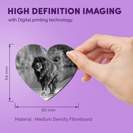 1 x Heart MDF Magnets - Newfoundland Dog Puppy Cute 38223