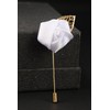 10pcs Wedding Lapel Flower Pin Rose for Man Suit Decoration-white