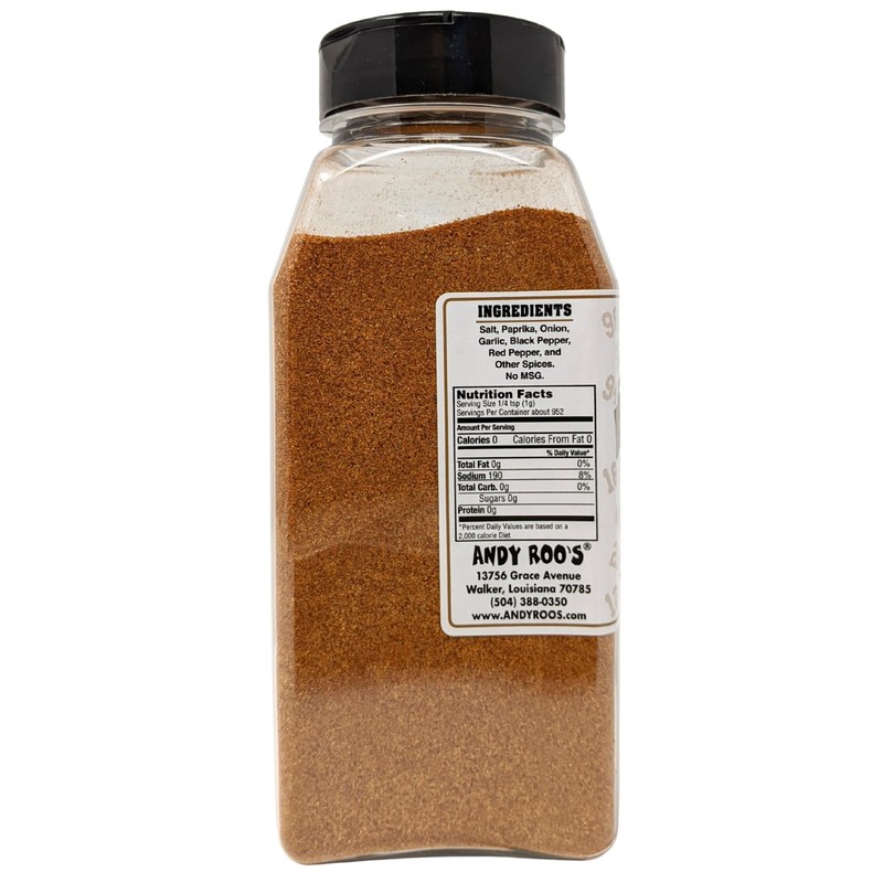 Andy Roo's Black and Gold Cajun All Purpose Seasoning, 24
