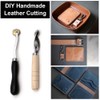 HOTMNTY Leather Sewing Tool, Leather Craft Tools Scoring Wheel, Leather