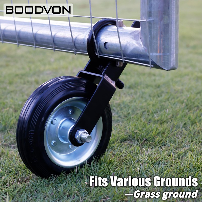 BOODVON Gate Wheel Gate Caster Kit with 1-5/8" Thru 2"