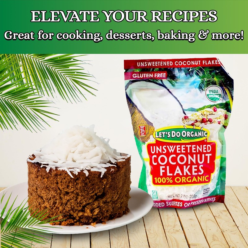 Let's Do Organic Unsweetened Coconut Flakes - Coconut Flakes Unsweetened