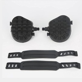 EIRONA 9/16" Exercise Bike Pedals – Indoor, Stationary & Spin Bike Pedals with Toe Clips, 1 Pair