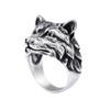 Wolf Ring for Men, Norse Viking Wolf Head Ring, Retro