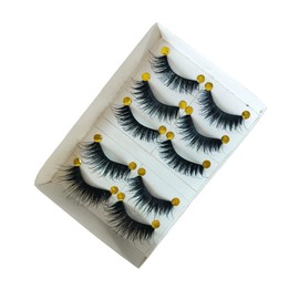 FOMIYES 5 Pairs Fake Lashes Corner Eyelashes Cat Eye Wispy Lashesshort Eyelashes Russian Strip Lash Strip Eyelashes False Eyelashes Wispy False Eyelashes Natural Look False Lashes Black