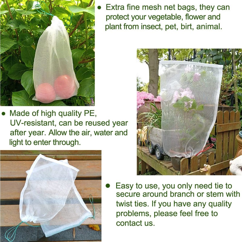 10Pcs 12"x8" Mosquito Bug Insect Bird Fine Mesh Net Barrier