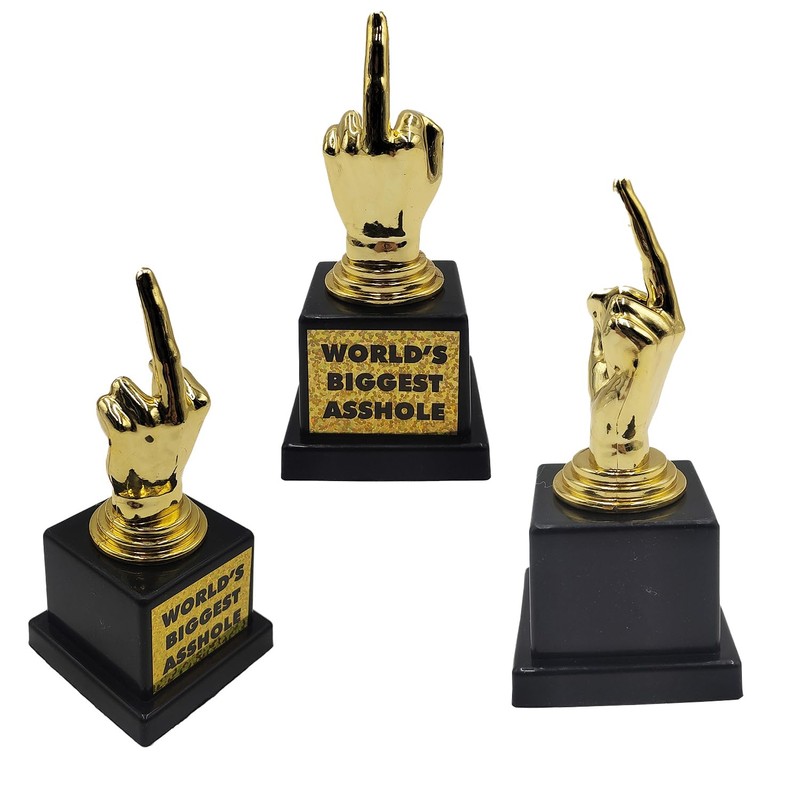 Mad Monkey 2000014 Decorative Trophy, Gold, Black, S