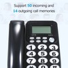 Desktop Wired Landline Telephone with Large Buttons Hands-free Calls Adjustable