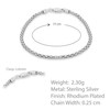 Tuscany Silver Sterling Silver Rhodium Plated Bracelet with 250 Popcorn