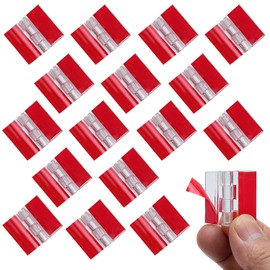 16Pcs Acrylic Hinges, Self Adhesive Clear Hinges, Plastic Continuous Piano Hinge, Transparent Folding Hinge Tools for Crafts, Aquarium Lid, Cabinet Drawer, Jewelry Box (Clear, 30 * 35)