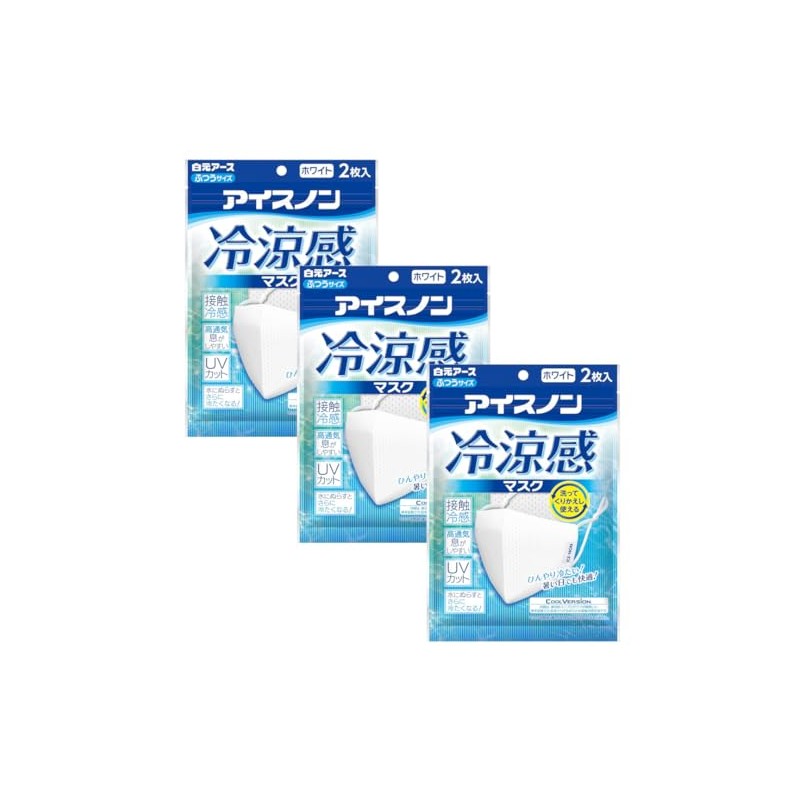 Icenon 3-Piece Cooling Mask, Pack of 2 x 3, Summer