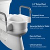 Bemis Rise 4.5" Raised Toilet Seat with Handles, Toilet Seat