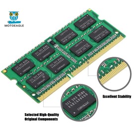 DDR3 DDR3L 1600 SODIMM 4GB 2Rx8 PC3 PC3L 12800S 8GB Kit (2x4GB) 204-pin 1.35V CL11 Dual Rank Laptop Memory