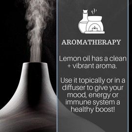 Pure Body Naturals Lemon Essential Oil, 4 fl oz - 100% Pure & Undiluted Lemon Oil for Diffuser and DIY - Natural Deodorizer, Laundry Freshener, Household Cleaner and Degreaser