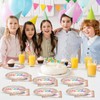 CHUNNIN 50PCS Confetti Sprinkles Plates and Napkins Pastel Happy Birthdays