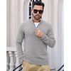 EKLENTSON Mens Quarter Zip Pullover Sweater Casual Knit Fleece Thermal