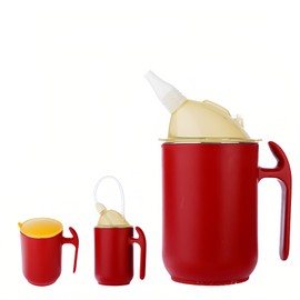 DEEYOTA Hospital Cup with Lid and Straw,Spill Proof Cups for Adult,Spill-Proof Adult Sippy Cup for Elderly,Adaptive Cups for Elderly,Suitable for Disabled Pregnant Women Drinking Water and Congee