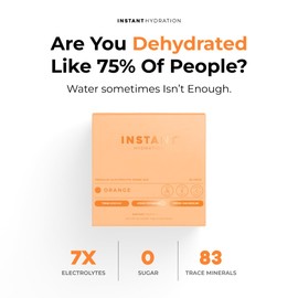 Instant Hydration Electrolytes Powder Packets - Citrus Orange Drink Mix - Zero Sugar - Keto, Vegan, Gluten-Free, Non-GMO - Boost Recovery, Brain Health, Muscle & Tissue Support- 30 Sticks