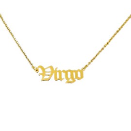 Zodiac necklaces made from Tarnish free stainless steel! By Zotair (Virgo Gold)