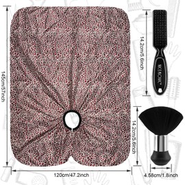NICEMOVIC - Capa de peluquero para cortar el pelo con cepillo para polvo para el cuello y cepillo para polvo de peluquería, accesorios profesionales de peluquería suministros de limpieza para