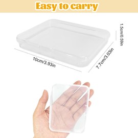 Travel Cotton Buds Container, Pack of 2 Portable Small Cotton Buds Box, Transparent Plastic Cotton Buds, Storage Cotton Buds Holder for Storing Cotton Balls, Flosser Toothpicks