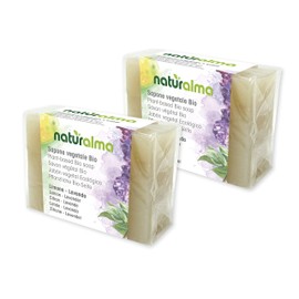 Vegetable Handmade Soap Lemon and Lavender Organic 2 x 100 g Natural Alma Handmade Cold Processing Vegan
