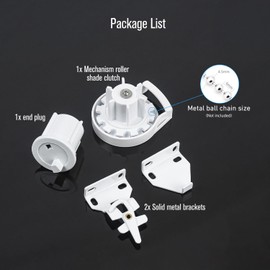 HUIYEETEX Rollease RB360 Roller Shade Bracket Set, 1 Pair R-Series Bracket for R3 & R8 Clutch, Roller Shades