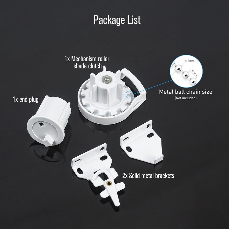 HUIYEETEX Rollease RB360 Roller Shade Bracket Set, 1 Pair R-Series