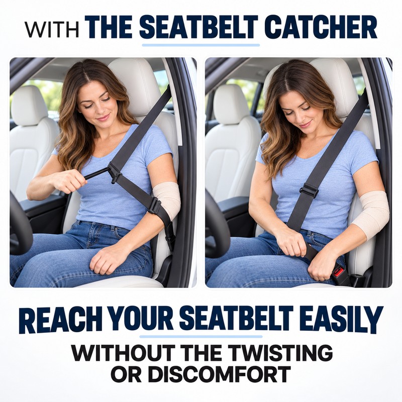 Seat Belt Reacher Tool for Easy Buckling – 9.1-Inch Seatbelt
