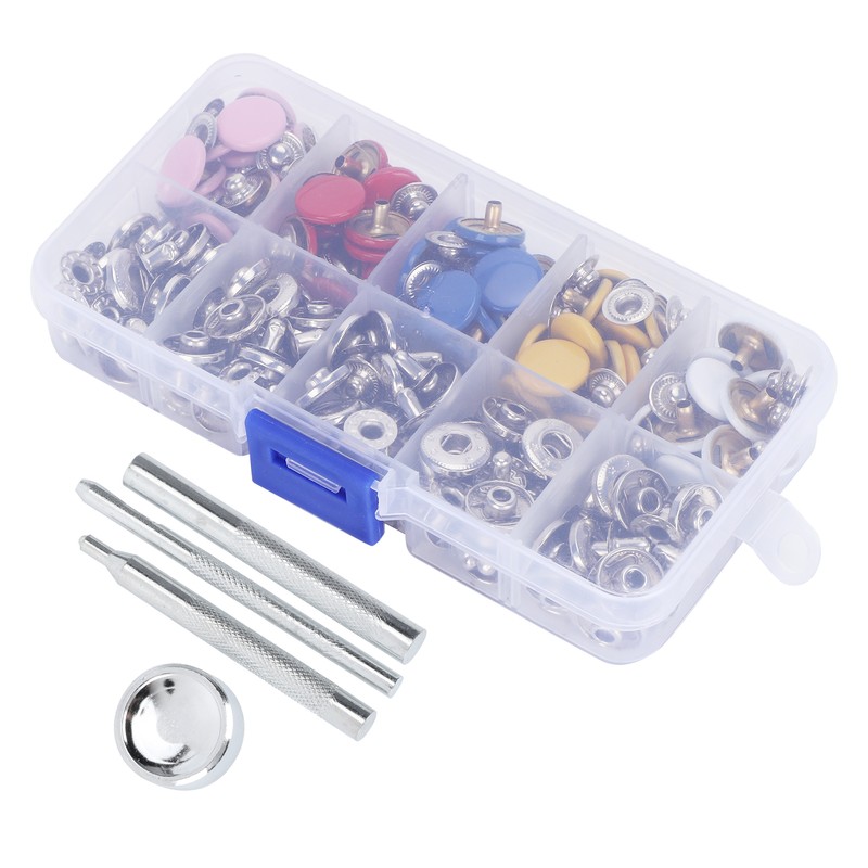 Snap Fastener Kit Metal Press Stud Leather Tich Button Tool
