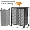 WOWLIVE Laundry Basket with Wheels, Heavy Duty Laundry Hamper with