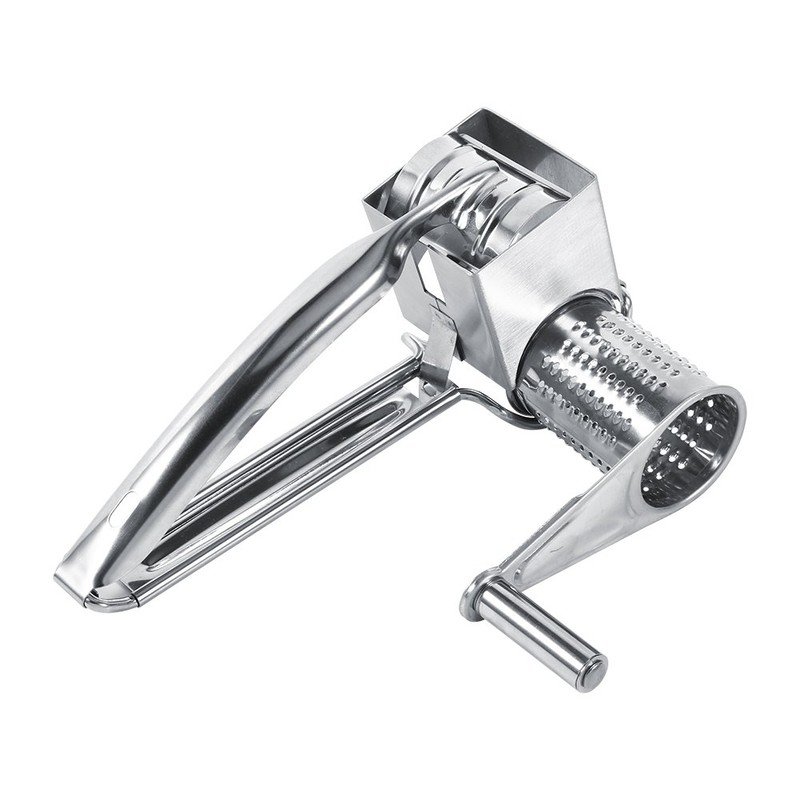 Multifunctional Kitchen Craft Rotary Stainless Steel Cheese Grater 1 Drums