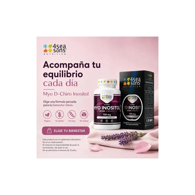 Myo Inositol y D-Chiro Inositol 750 mg | 60 Cápsulas