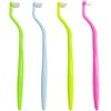 Ceonam 4-Pack End Tuft Toothbrushes, Orthodontic Toothbrush with Small Head,