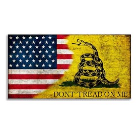 (MULTI SIZES) Dont Tread On Me American Flag Sticker Custom Vinyl USA Merica United States Marines Army Navy Airforce (10" x 5.2")