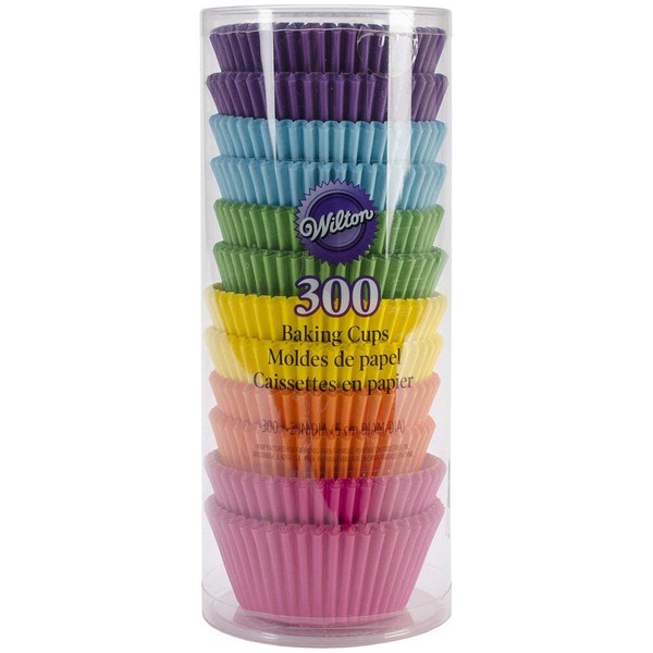 Wilton 415-2179 300 Count Rainbow Bright Standard Baking Cups