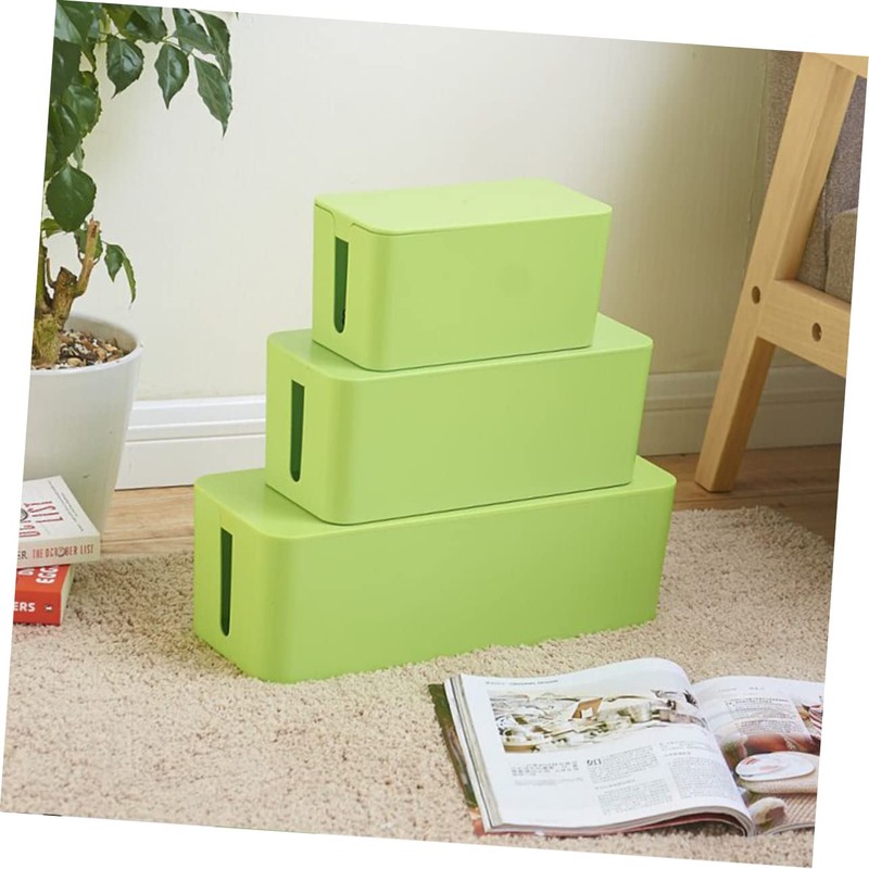 COLLBATH Organizer Box Mini Cable Storage Case for Desk Tv