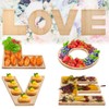 4PCS Larger Charcuterie Letter L O V E fillable Trays,
