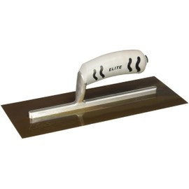 Kraft Tool PLE459PF Elite Series Five Star Golden Stainless Steel Plaster Trowel with ProForm Handle, 12 x 5-Inch