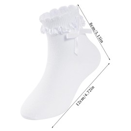 choyaxo 3 Pairs Girls Ruffle Socks Frilly Socks Cute Dress Sock School Sock for Toddler Girls