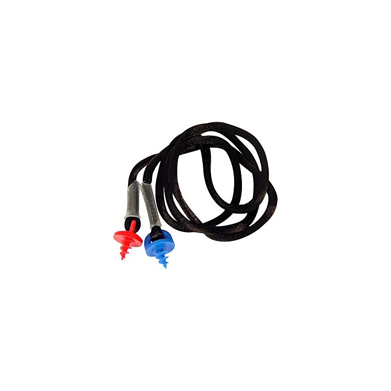 Radians CEPNC-B Custom Molded Earplugs Black Neckcord with Red and