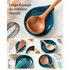 LAUCHUH Spoon Rest for Stove Top, Ceramic Spoon Holder for