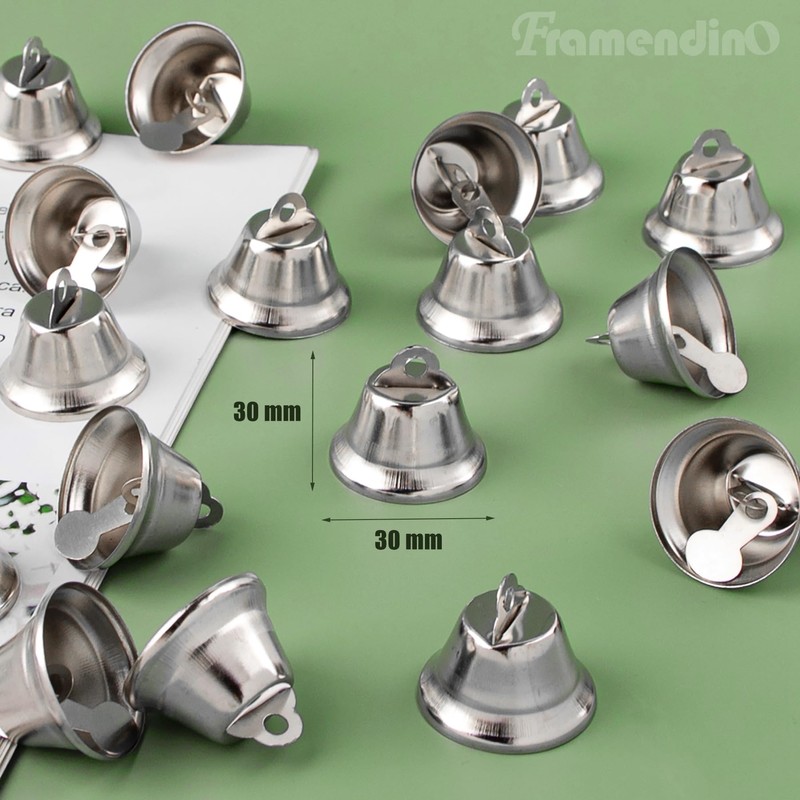 Framendino, paquete de 20 colgantes de campanas de cascabeles para