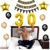 balloons 55 years birthday decorations man woman black gold 55