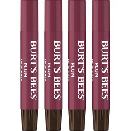 Burt's Bees Burt's Bees Shimmer Lip Tint Set, Tinted Lip Balm Stick, Moisturizing for All Day Hydration with Natural Origin Glowy Pigmented Finish & Buildable Color, Plum (4-Pack)