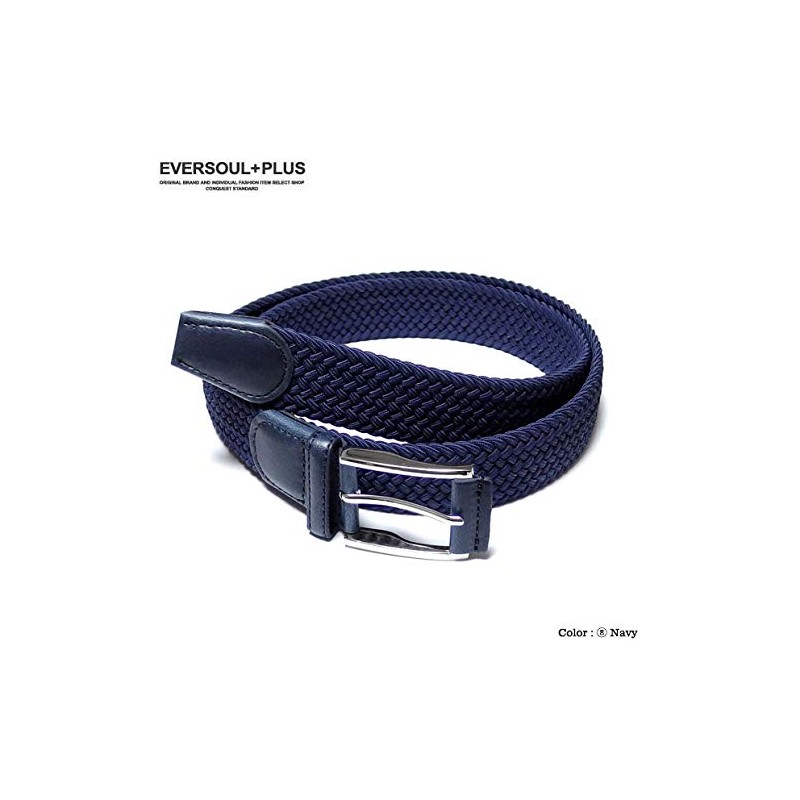 EVERSOUL Mesh Belt, 10 Colors, Stretchable, Elastic Belt, Braid, Business,