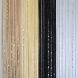 Zomanon 1m x2m Beaded String Curtain With Rod Processing Window Door Beauty Decorative Panel Room Divider Fly Screen Blind Tassel (Champagne)