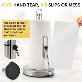 Paper Towel Holder with Spray Bottle for Kitchen Decor and Accessories - Paper Towel Holder Countertop for Kitchen Necessities - Freestanding Paper Towel Holders with Spray Pump for Home Necessities