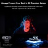 Nuroum V32AFL 4K Webcam with Ring Light, Adjustable Field of